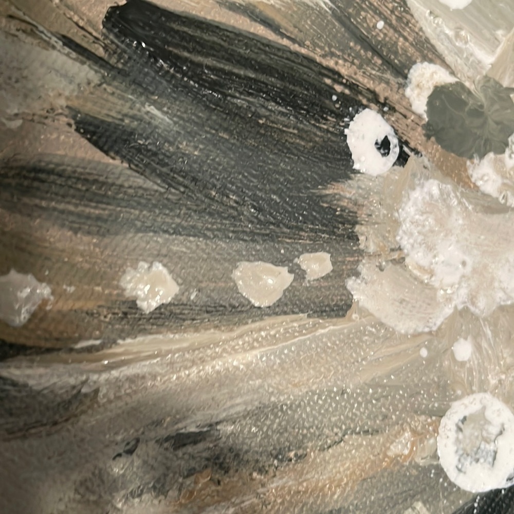 Original Neutral Abstract Wall Art on Canvas